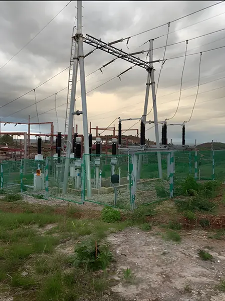 Sous-station électrique illustrant le projet CARRILU 120 kV